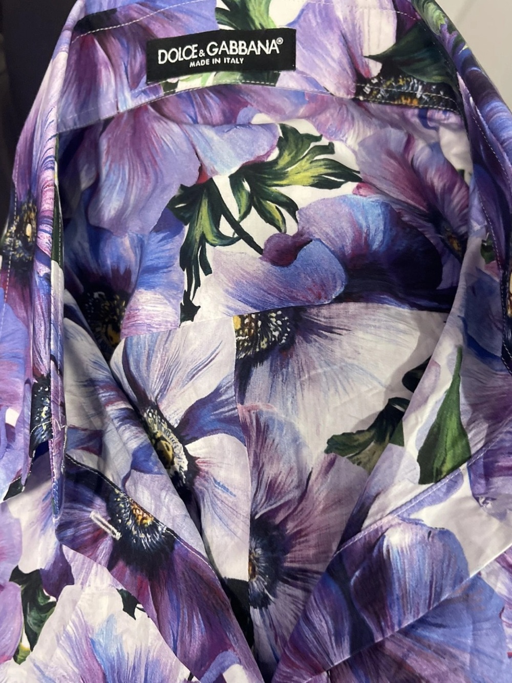 Dolce and Gabbana Floral Button Down Cotton Shirt - Picture 4 of 5